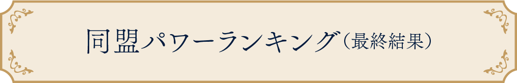 同盟パワーランキング